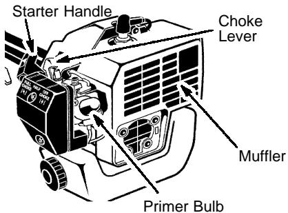 WEED EATER FL25 - STARTING A COLD ENGINE (or a warm engine after running out of fuel) - 2