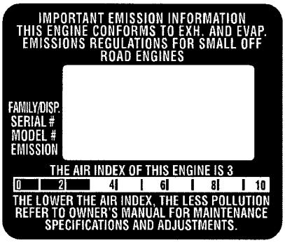 WEED EATER FL26 - U.S. EPA/ CALIFORNIA/ENVIRONMENT CANADA EMISSION CONTROL WARRANTY STATEMENT - 1