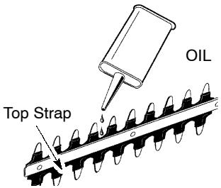 WEED EATER GHT 180 LE - To oil the blade, do the following: - 1