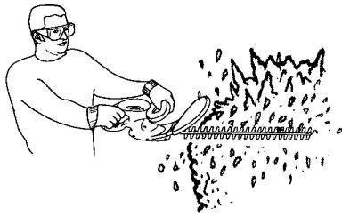 WEED EATER HTC2200 - CORRECT OPERATING POSITION - 1