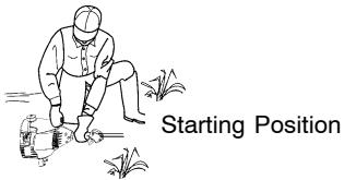 WEED EATER PL500 - STARTING A COLD ENGINE (or a warm engine after running out of fuel) - 1