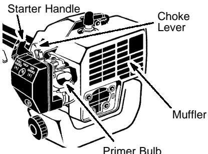 WEED EATER TE400 - STARTING A COLD ENGINE (or a warm engine after running out of fuel) - 2