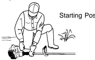 WEED EATER TE400 - STARTING A COLD ENGINE (or a warm engine after running out of fuel) - 1