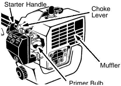 WEED EATER TE400CXL - STARTING A COLD ENGINE (or a warm engine after running out of fuel) - 2