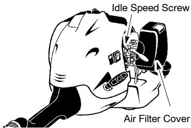 WEED EATER TE475 - To adjust idle speed: - 1