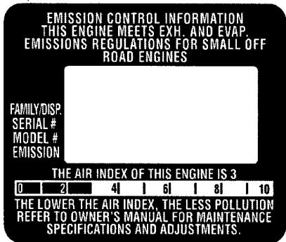 WEED EATER TE475 - U.S. EPA/ CALIFORNIA/ENVIRONMENT CANADA EMISSION CONTROL WARRANTY STATEMENT - 1