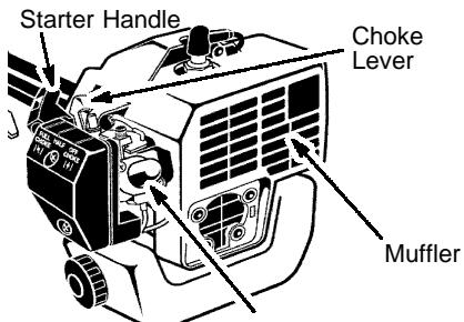WEED EATER TE500CXL - STARTING A COLD ENGINE (or a warm engine after running out of fuel) - 2
