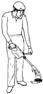 WEED EATER TWIST 'N EDGE - CORRECT OPERATING POSITION - 1