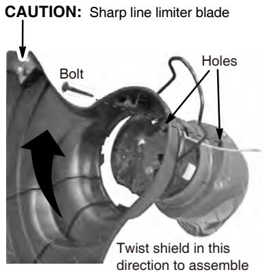 WEED EATER WEEL15TNE - ATTACHING EDGE GUIDE AND SHIELD - 2