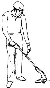 WEED EATER WEEL15TNE - CORRECT OPERATING POSITION - 1