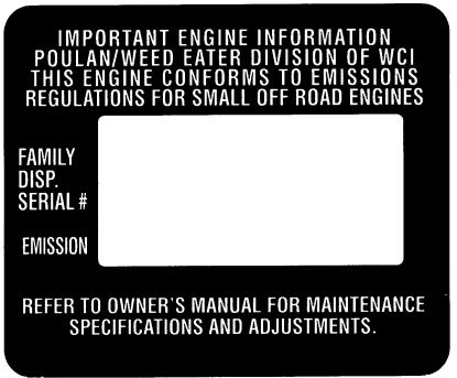 WEED EATER WT300 - U.S. EPA / ENVIRONMENT CANADA EMISSION CONTROL WARRANTY STATEMENT - 1