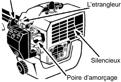 WEED EATER XT 200 TRIMMERS EDGERS - Démarrage d'un moteur FROID (ou après remplissage du réservoir à carburant) - 2