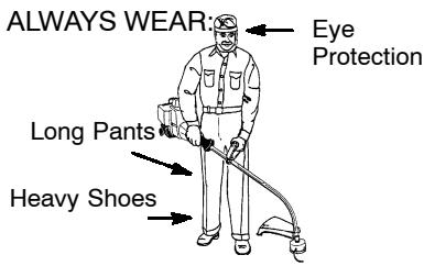 WEED EATER XT 25 - OPERATING POSITION - 1