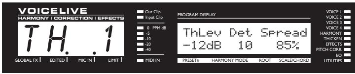 TC ELECTRONIC VOICELIVE - Écran d'édition de la fonction d'épaississement - 1