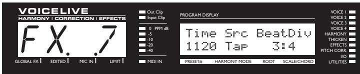 TC ELECTRONIC VOICELIVE - Écrans d'édition des presets - 1