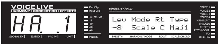 TC ELECTRONIC VOICELIVE - Écran d'édition des harmonies - 1
