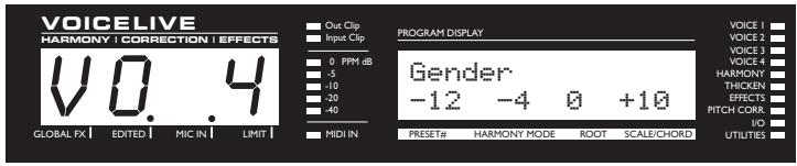 TC ELECTRONIC VOICELIVE - Mode de presets à harmonisation par notes - 1