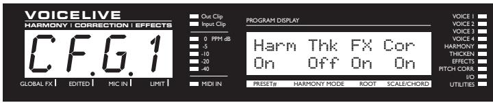 TC ELECTRONIC VOICELIVE - Écrans de configuration - 1