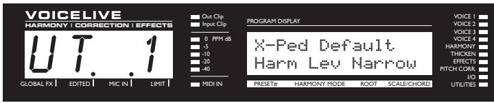 TC ELECTRONIC VOICELIVE - Écrans d'édition des fonctions utilisables - 1