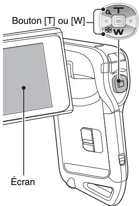 LOGICOM-SANYO XACTI VPC-CA65EX - Appuyez sur le bouton [T] ou [W] pour composer la photo souhaitée. - 1