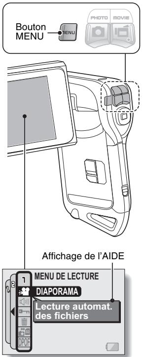 LOGICOM-SANYO XACTI VPC-CA65EX - Appuyez sur le bouton MENU. - 1