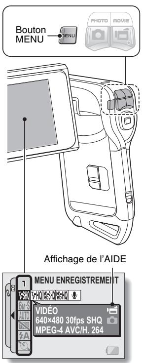 LOGICOM-SANYO XACTI VPC-CA65EX - Appuyez sur le bouton MENU. - 1