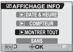LOGICOM-SANYO XACTI VPC-CA65EX - Sélectionnez l'icône d'affichage des informations et appuyez sur le bouton de réglage SET. - 1