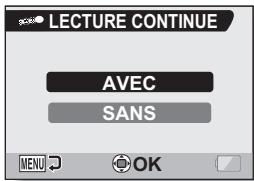 LOGICOM-SANYO XACTI VPC-CA65EX - Sélectionnez l'icône de lecture continue et appuyez sur le bouton de réglage SET. - 1
