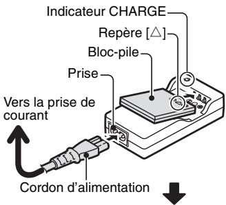 LOGICOM-SANYO XACTI VPC-CA65EX - Branche la fiche du cordon d'alimentation sur un prise de courant (100 v à 240 v CA). - 1