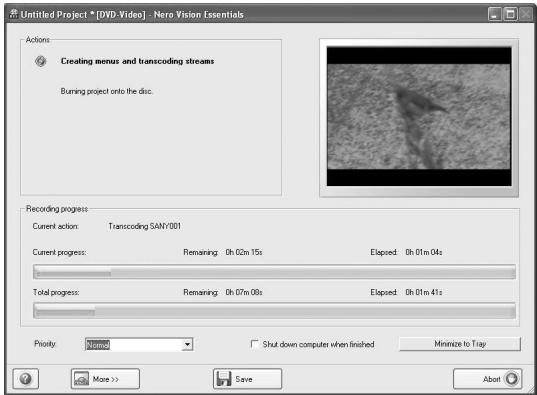 LOGICOM-SANYO XACTI VPC-HD1010 - Cliquez sur le bouton [burn (graver)] - 1