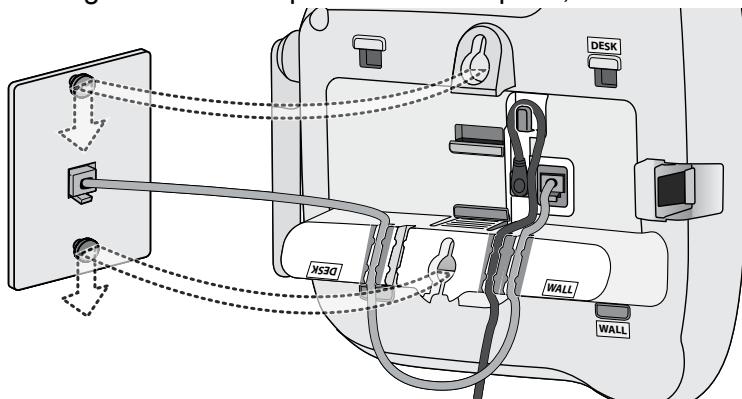 UNIDEN DECT2188 - Place the phone on the wall - 1