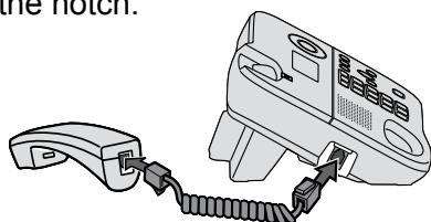 UNIDEN DECT2188 - Connect the corded handset - 3