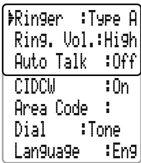 UNIDEN EXAI8580 - Using the handset menu - 1