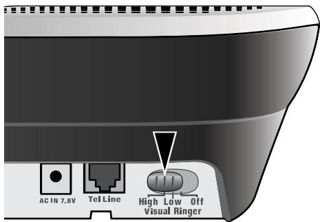 UNIDEN EZAI2997 - Adjusting the Base Visual Ringer - 1