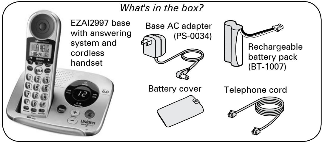 UNIDEN EZAI2997 - EZAI2997 Series User's Guide - 1
