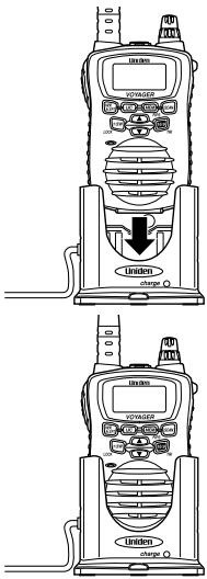 UNIDEN VOYAGER - Charging the Battery Pack - 1