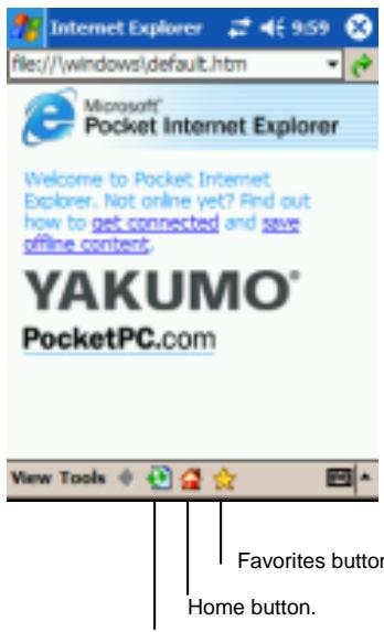 YAKUMO ALPHAX GPS - Using Microsoft Pocket Internet Explorer - 1