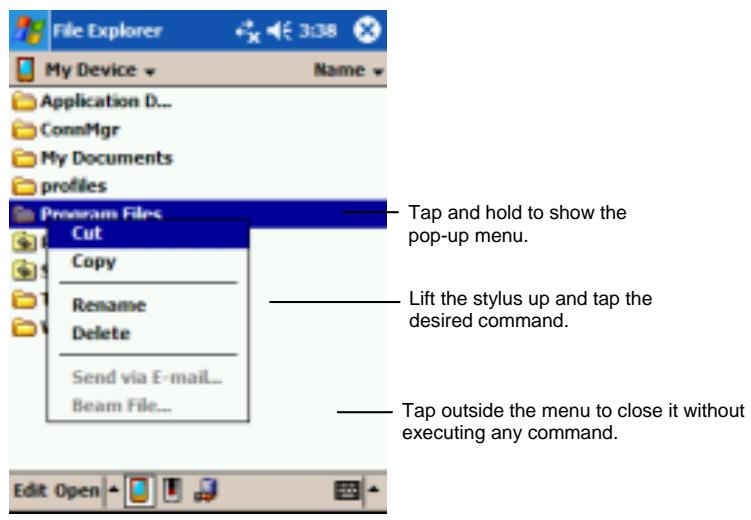YAKUMO ALPHAX GPS - A.1 Pop-up Menus - 1
