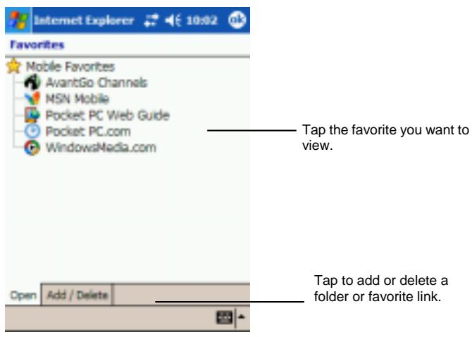 YAKUMO ALPHAX GPS - Viewing Mobile Favorites and Channels - 1