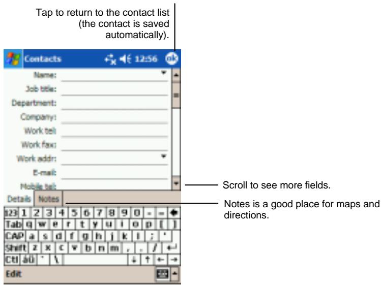 YAKUMO ALPHAX GPS - In Contacts, tap New. - 1