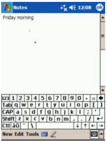 YAKUMO ALPHAX GPS - Entering Text Using the Input Panel - 2