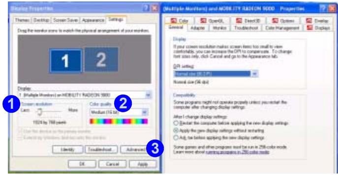 YAKUMO NOTEBOOK Q7M ENTERTAINMENT XD - Video Driver Controls - 2