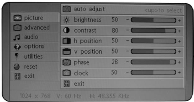 YAKUMO TFT 15 AL - Main menu - 1