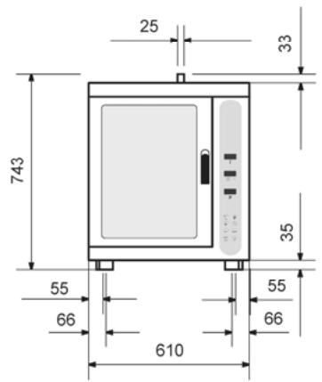 BARTSCHER 116404 - Piec konwekcyjno-parowy 5 × 2/3 GN - 1