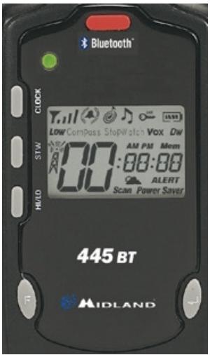MIDLAND MIDLAND 445 BT - Cambio entre Micrófono Estándar / Auricular Bluetooth® Proceso para la sincronización - 1