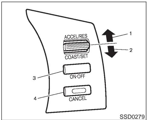 INFINITI FX35 - Precautions à prendre avec le régulateur de vitesse - 1