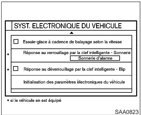 INFINITI FX35 - Réglage du siège conducteur à la sortie du véhicule (si le véhicule en est équipé) : - 1