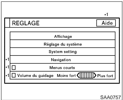 INFINITI FX35 - Réglage de l'écran de demarrage - 1