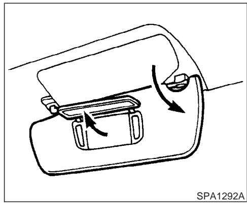 INFINITI FX35 - Éclairage du MIROIR de courtoisie - 1