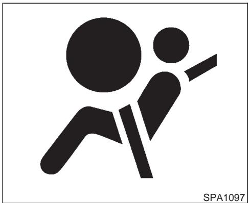 INFINITI FX45 - Étiquettes d'avertissement concernant les coussins gonflables d'appoint - 1